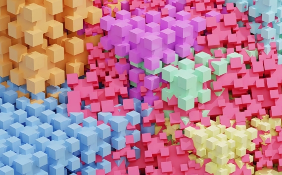 Picture of interlcoking cubes